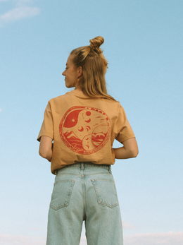 RHYTHM OF LIFE - T-Shirt braun