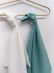 Musselin Tuch Set - Salbei