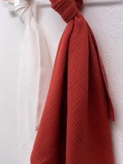 Musselin Tuch Set - Rost