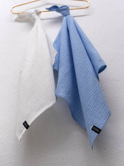 Musselin Tuch Set - Hellblau