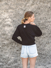 LAPANG Cropped Sweat Women - Schwarz