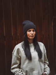 WARNA Oversized Beanie - Schwarz